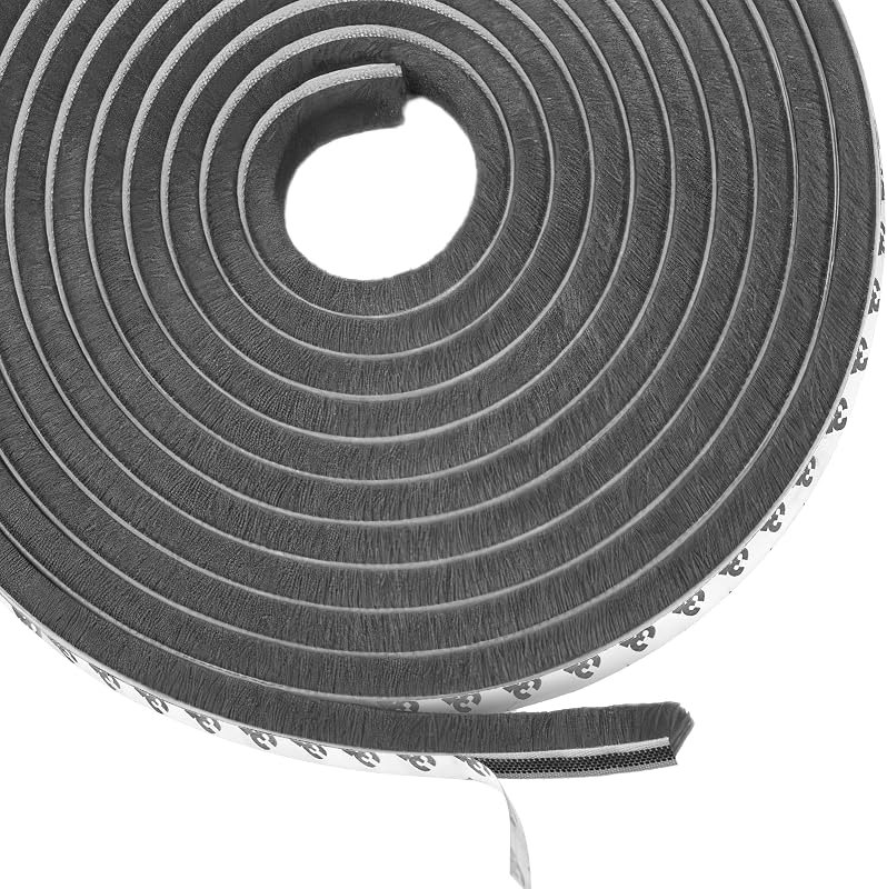 16.5FT Weather Stripping Self-Adhesive Pile Window Seal, Dense Brush for Insulation， Soundproofing, Windproof