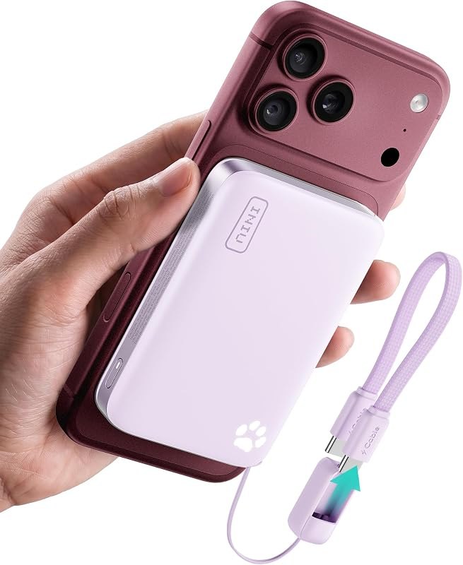 INIU for MagSafe Qi2.2 25W Portable Charger, Compact 10000mAh Power Bank — Battery Backup Power Bank for battery