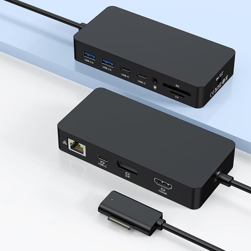 2026 New Surface Dock Triple Displays 4K HDMI+DP+Thunderbolt 4, 12 in 1 Surface Pro Docking Station with 120W Power