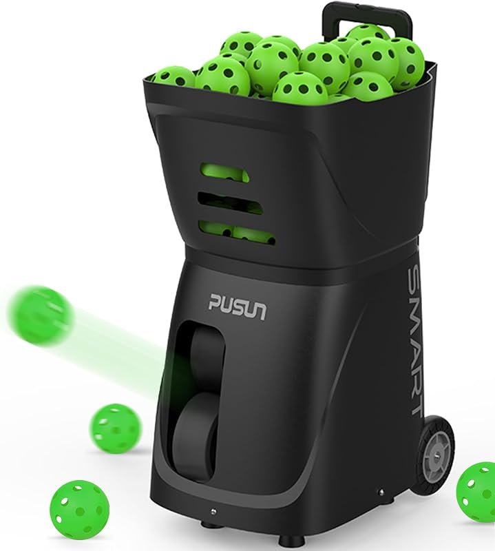 Smart Pickleball Machine with App & Remote Control, External Oscillation, 28 Landing Points, 10 Training Modes, 12-75