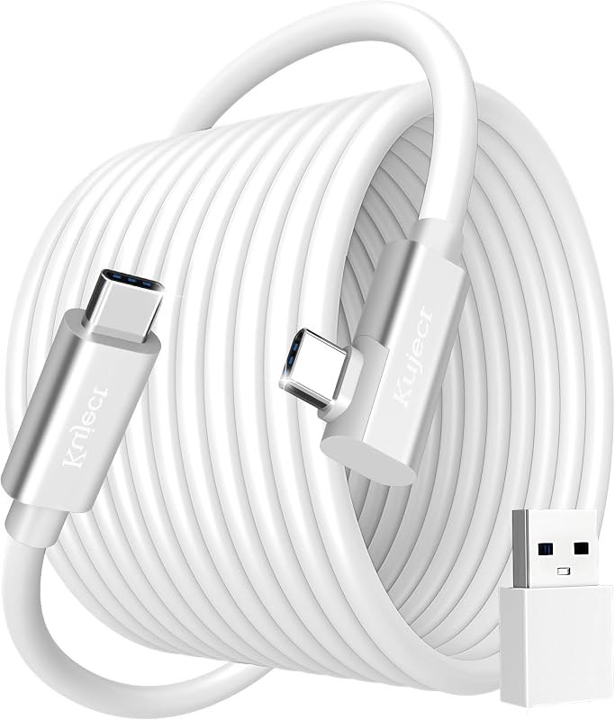Kuject 16FT Link Cable for Meta Quest 3S / 3/2 / Pro, Pico 4, Black — best Quest link cable for quest link cable
