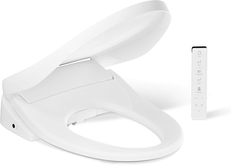 PureWash E835 Elongated Electric Bidet Toilet Seat w Remote, White — Kohler bidet seat for kohler bidet seat