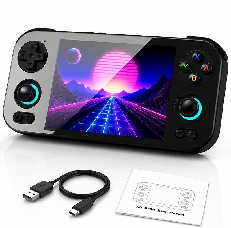 RG476H Retro Handheld Game Console,Portable Android 13 Gaming,4.7" 120Hz
