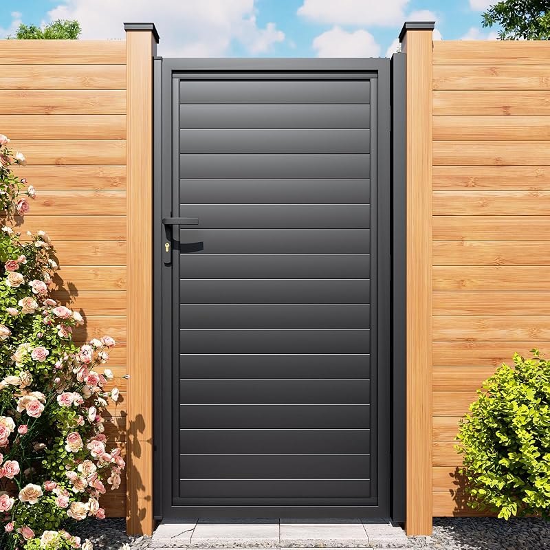 H.6ft x W.3ft All-Aluminum Privacy Gate, Fully Welded, No Assembly — pool fence gate for pool fence gate
