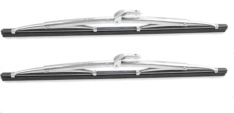 16" Classic Stainless Steel Wiper Blades(Set of 2) for 40s-80s Classic Cars — boat windshield wiper blades for boat