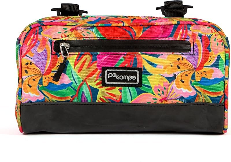 Po Campo Domino Handlebar Bag - Large, Waterproof Bicycle Storage Basket For Front Mount - Lightweight Bike Bag That