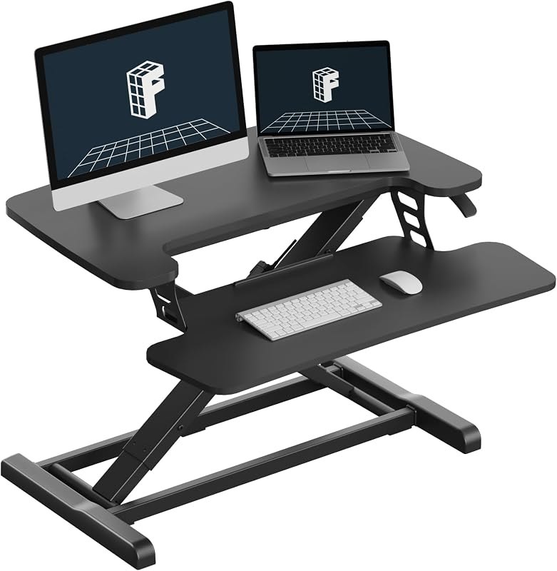 FLEXISPOT Standing Desk Converter, 28", Black — small standing desk converter for small standing desk converter