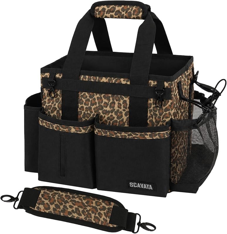 SCAVATA Compact Wearable Cleaning Caddy with Handle & Shoulder Straps — under sink organizer for under sink organizer