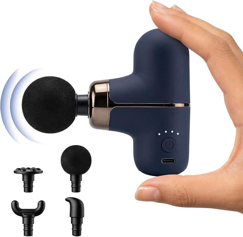 Rika Mini Massage Gun, Deep Tissue Percussion Massager, Ultra-Quiet Portable Handheld Muscle Massager for Athletes