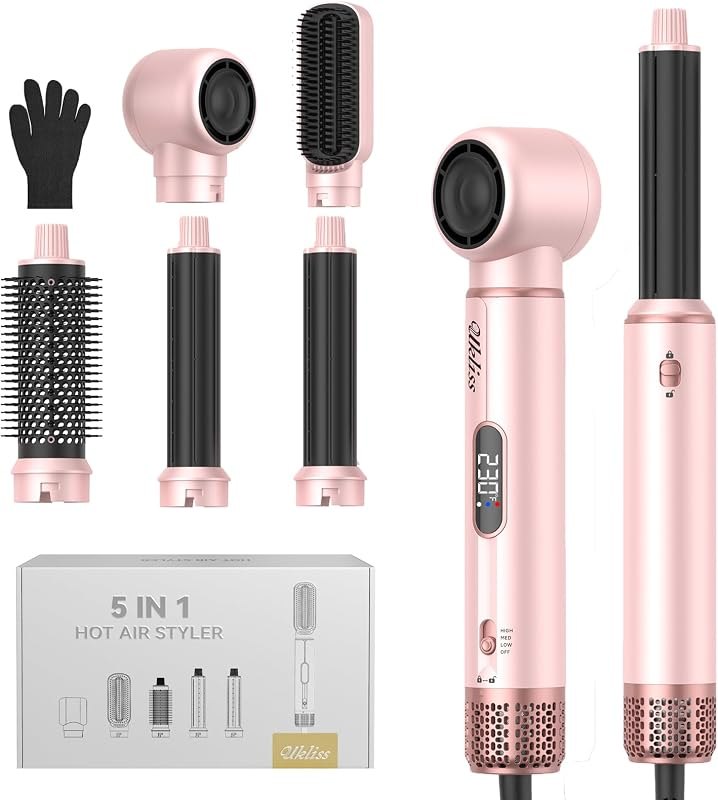 Ukliss Blow Dryer Brush, 5 in 1 Hair Dryer Brush Upgrade Hot Air Brush — round hot air brush for round hot air brush