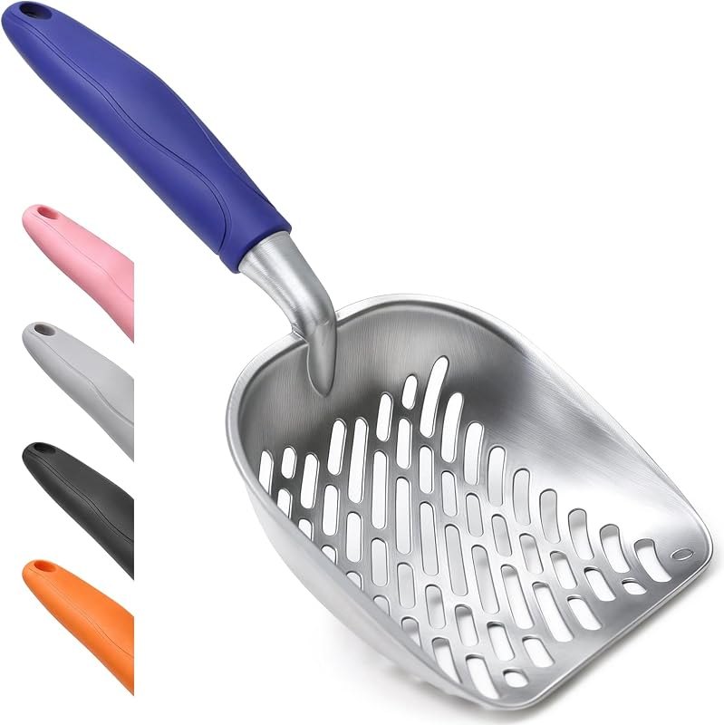 Cat Litter Scoop, Kitty Metal Scooper with Long Handle
