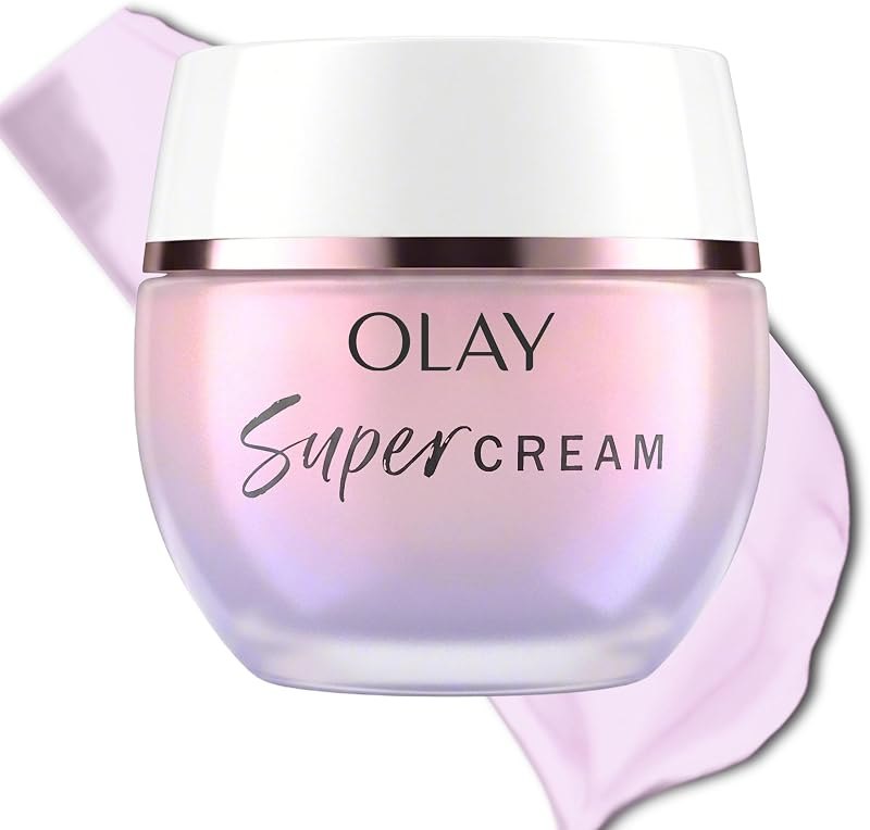 Olay Super Cream without SPF, Lightweight Face Moisturizer, 5-in-1 Skin Care Benefits - Hydrating, Brightening