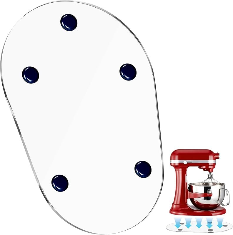 Mixer Mat Slider Compatible with KitchenAid 5-8 Qt Bowl-Lift Mixer - Thickened Acrylic Appliance Sliding Tray Kitchen