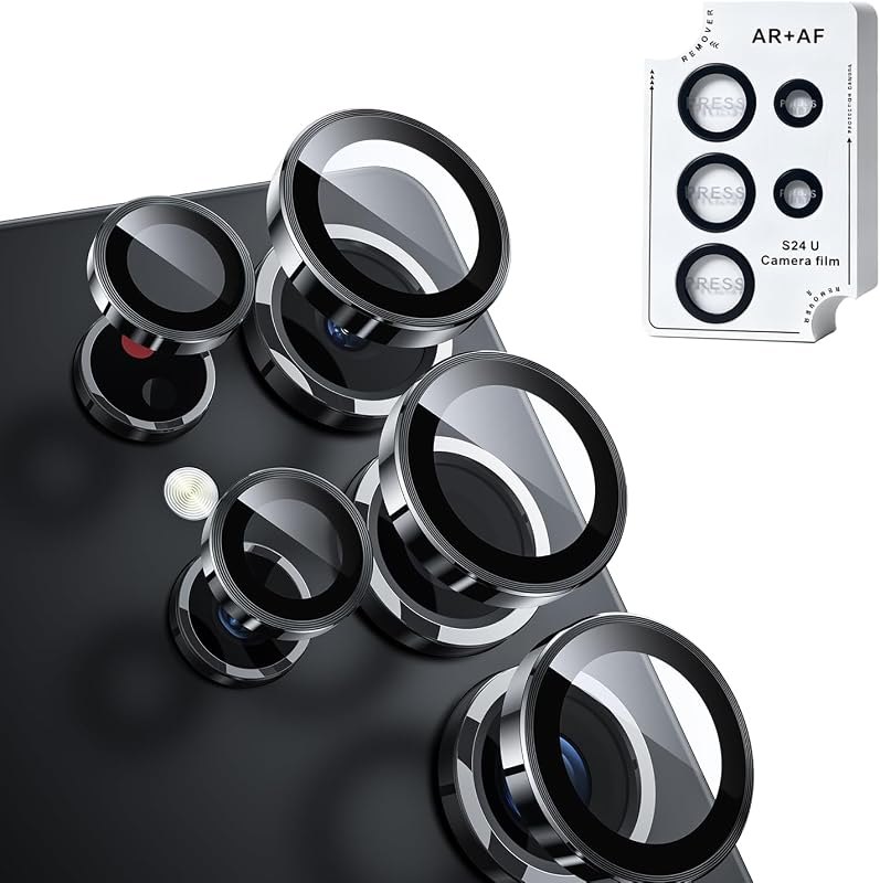 Individual Lens Protector for Samsung Galaxy S24 Ultra,Black — camera lens protector for samsung galaxy s25 screen