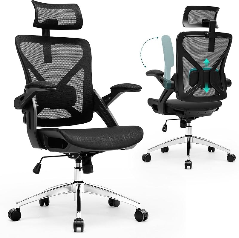 Executive Office Chairs Gaming Chairs with Headrest Lumbar,Black — black mesh gaming chair for black mesh gaming chair
