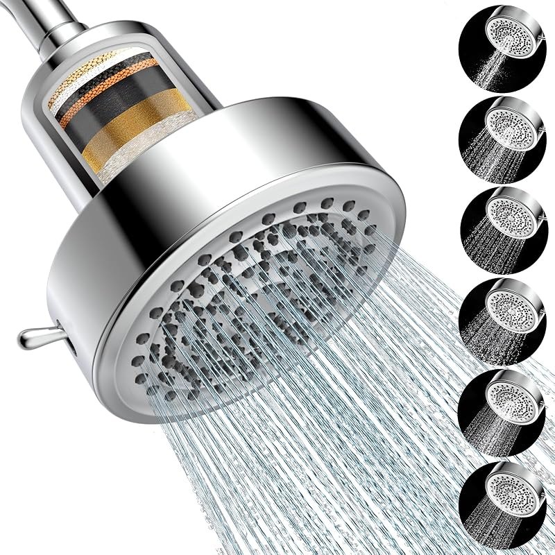 Filtered Shower Head, Shower Head with Filters for Healthy Hair & Skin — shower head with filter for shower head filter