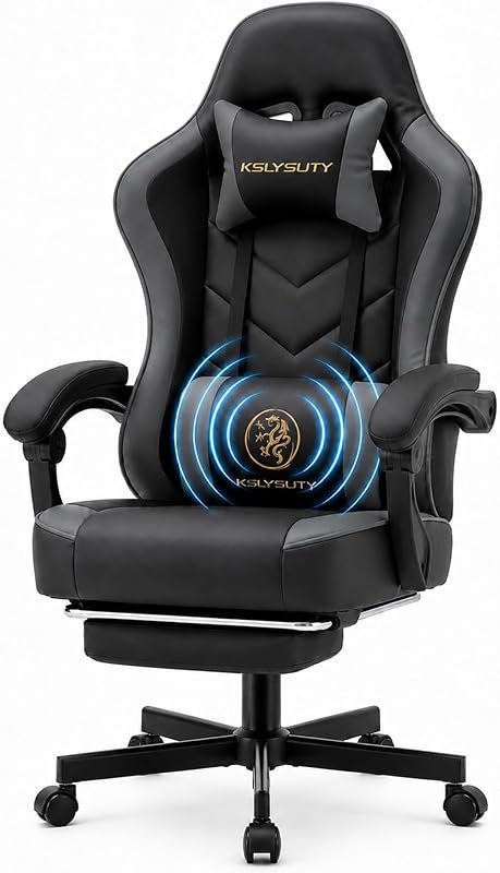 Office Desk Computer Gaming Chair for Adults, Ergonomic High Back Gamer Chair with Massage and Pocket Spring Cushion