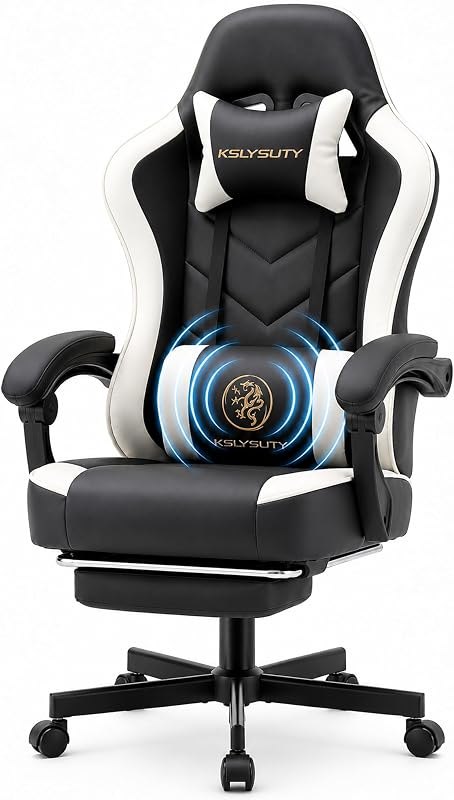 Office Desk Computer Gaming Chair for Adults, Ergonomic High Back Gamer Chair with Massage and Pocket Spring Cushion