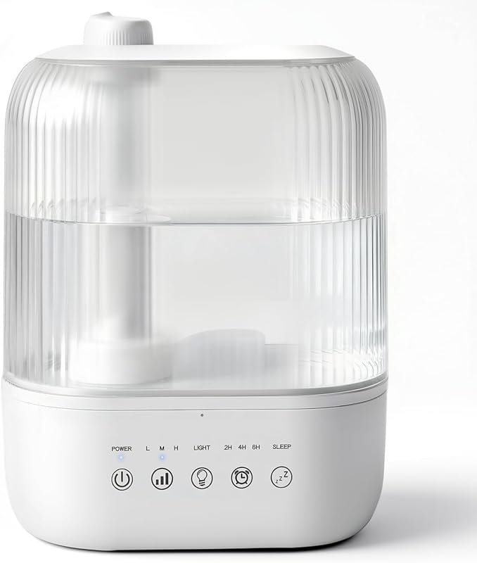 COWSAR Humidifiers for Bedroom, Top Fill 3L Supersized Humidifier Large Room, Easy to Fill & Clean, Quiet 22dB, Baby