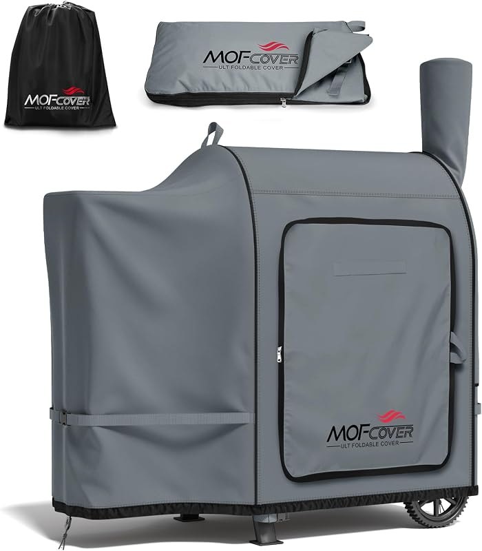 Foldable Grill Cover for Traeger Pro 22/575 Series, Waterproof 600D Heavy Duty Wood Pellet Smoker Cover, Fade&Tear