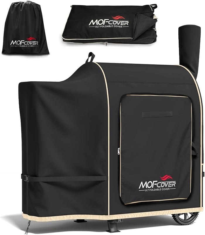 Foldable Grill Cover for Traeger Pro 22/575 Series, Waterproof 600D Heavy Duty Wood Pellet Smoker Cover, Fade&Tear