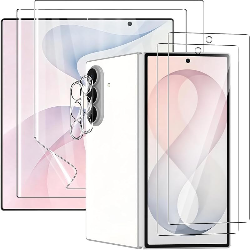 [6 in 1 for Samsung Galaxy Z Fold 8 Ultra Screen Protector, (2+2+2) 9H Tempered Glass + TPU Inner Film + Camera Lens
