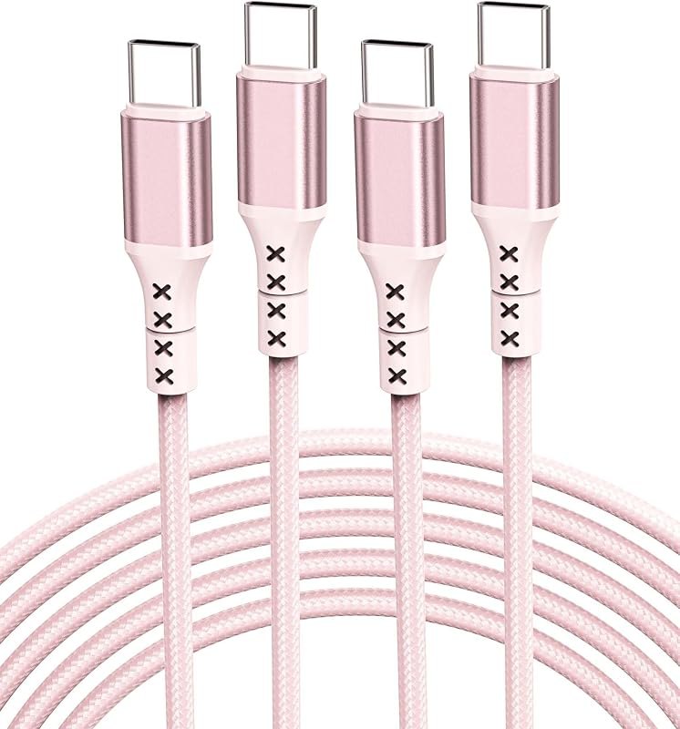 Pink USB C to USB C Cable 10FT 2-Pack,60W Fast Charging for MacBook Neo — usb c cable for usb cable