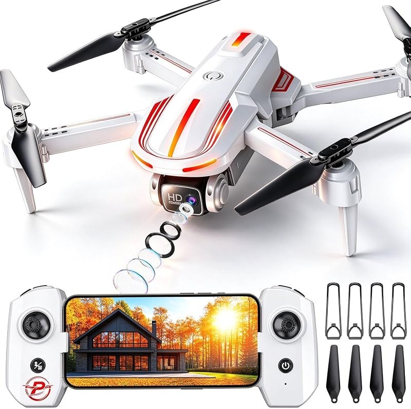Pallton Drone with Camera for Adults, 1080P FPV Foldable RC Quadcopter — best photography drone propellers for