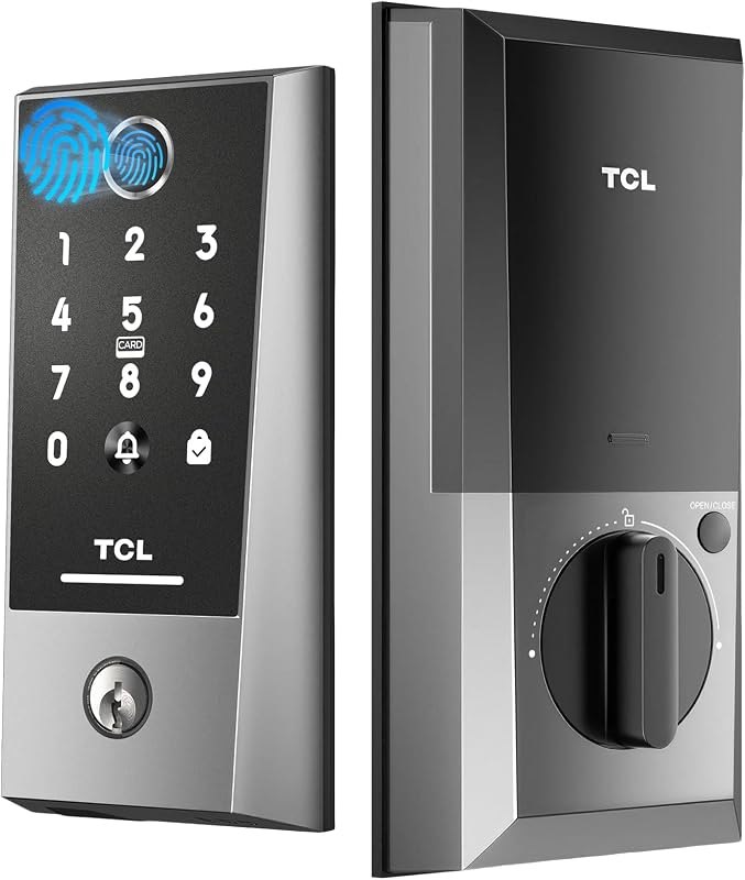 TCL Smart Deadbolt Lock, Fingerprint Keyless Entry Door Locks — smart lock for patio door for smart lock patio door