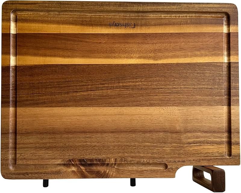 wood cutting board for kitchen wooden chopping cheese self-standing cutting board with stand — wooden heart cutting