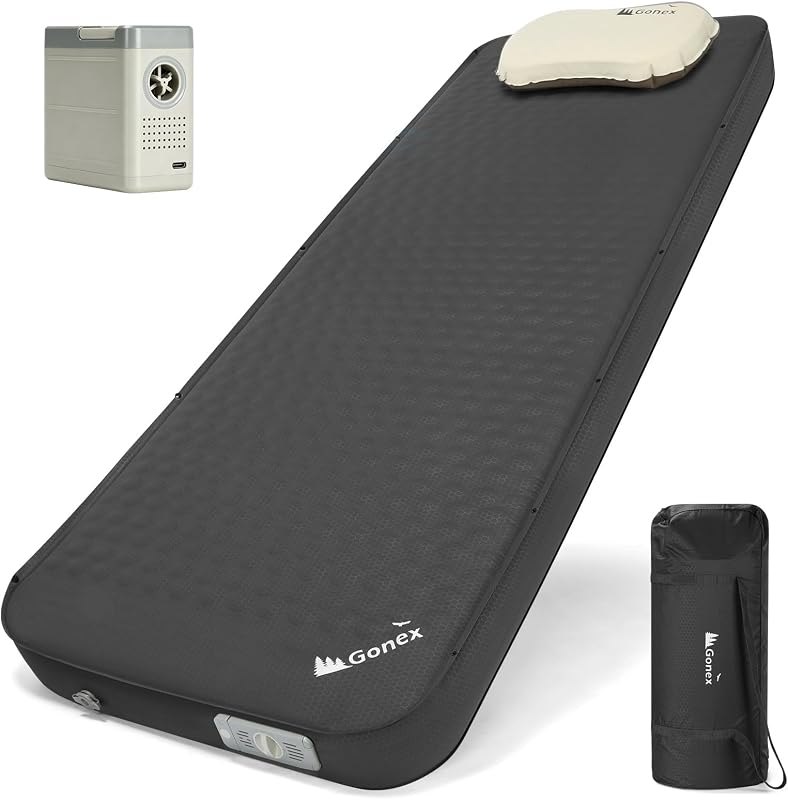 Gonex 4" Self Inflating Sleeping Pad with Electric Pump, Camping Mattress — outdoor sleeping pad for outdoor sleeping
