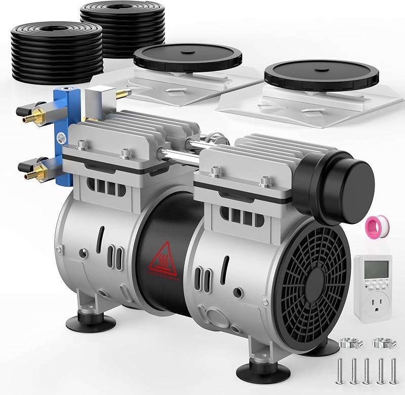 Pond Aerator Pump 8.2CFM for Ponds & Lakes Up to 3 Acres — best submersible pond aerator for submersible pond aerator