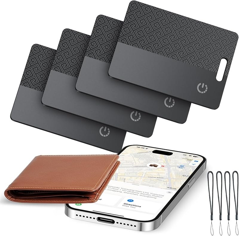Ultra-Thin Wallet Tracker Card(iOS Only), Bluetooth Tracker Smart Card for Apple Find My iPhone Wallet GPS Tracker