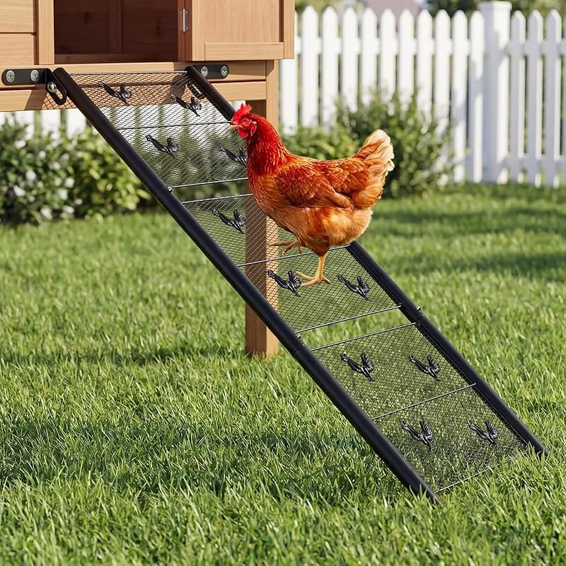 Chicken Coop Ramp Ladder 39" L,Heavy Duty Matel Adjustable Length