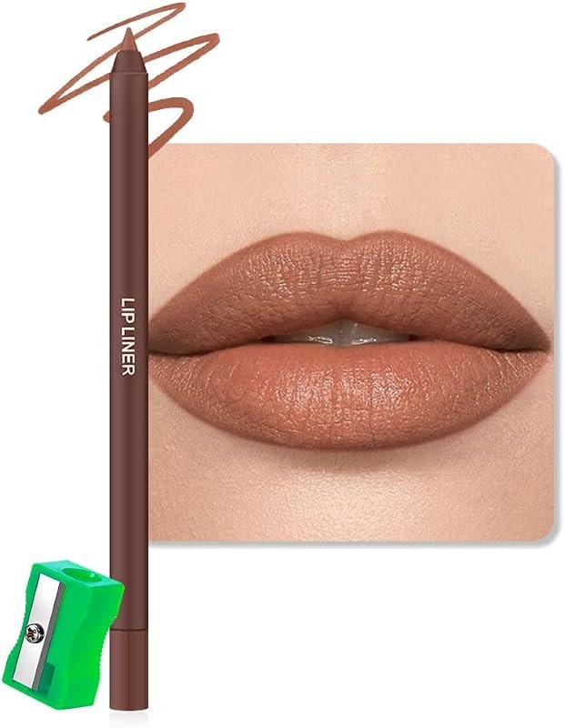 WanTuoluo 6 Colors Matte Lip Liner Pencils with Sharpener, Waterproof Long Lasting Creamy Lip Liners, Smooth Glide