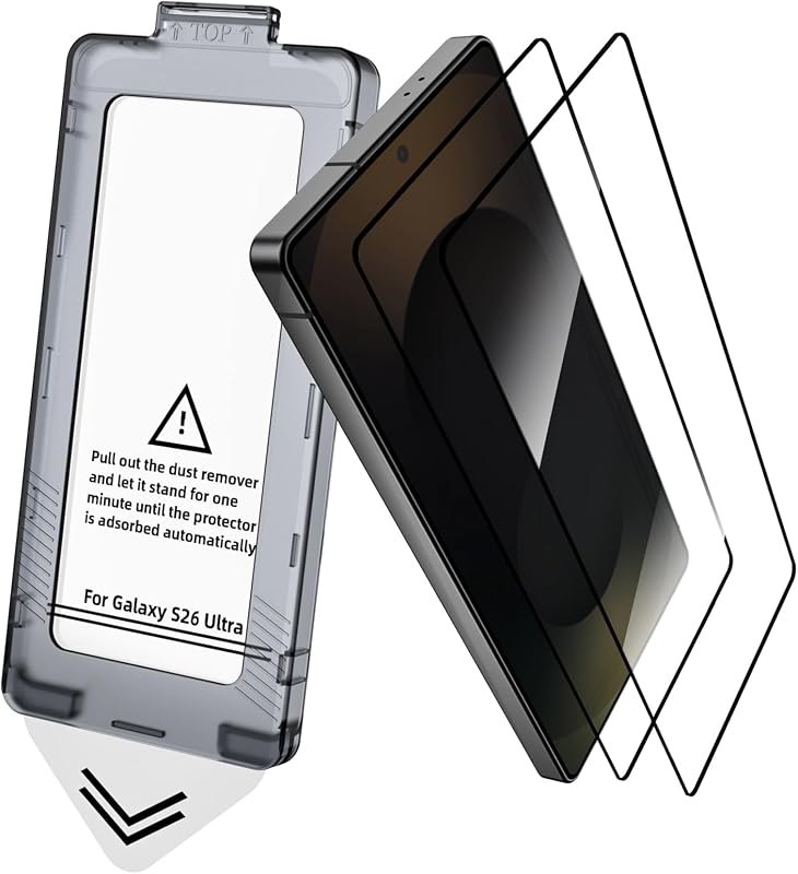 Screen Protector for Samsung Galaxy S26 Ultra, 6.9 Inch, 2 Pack