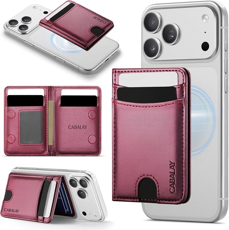 Magnetic wallet for iphone, 6 Card Holders and RFID Blocking with Stand — best phones magsafe wallet for phones