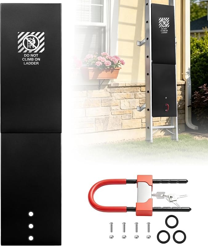 Adjustable Anti-Climb Fixed Ladder Safety Guard — ladder safety lock for ladder safety lock
