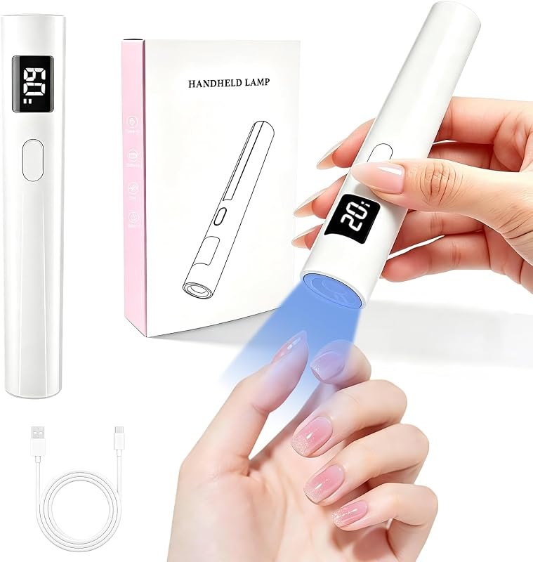 UV Nail Lamp Handheld, Flash Cure Nail Light for Gel Nail Polish — mini travel nail lamp for mini travel nail lamp
