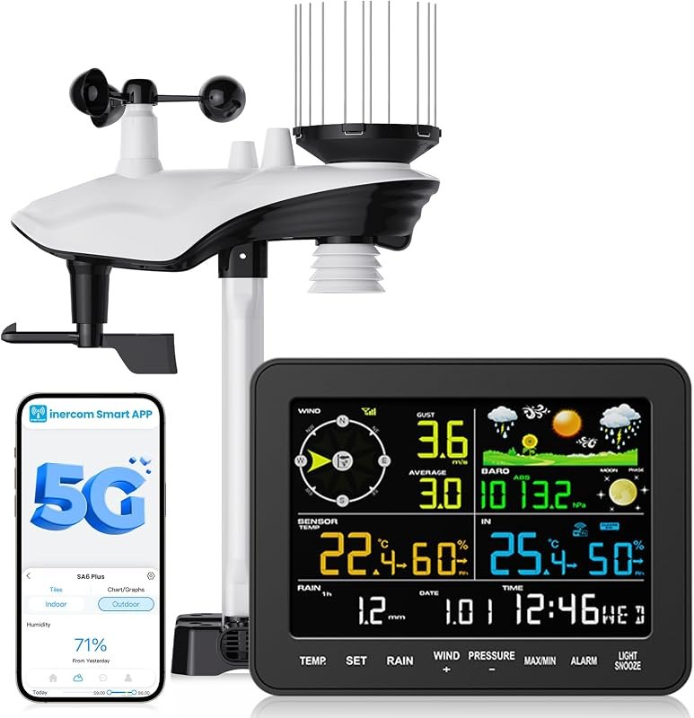 5G/2.4G WiFi Smart Weather Station with Bird Spike, Indoor Outdoor Monitor — La Crosse Weather Station for crosse