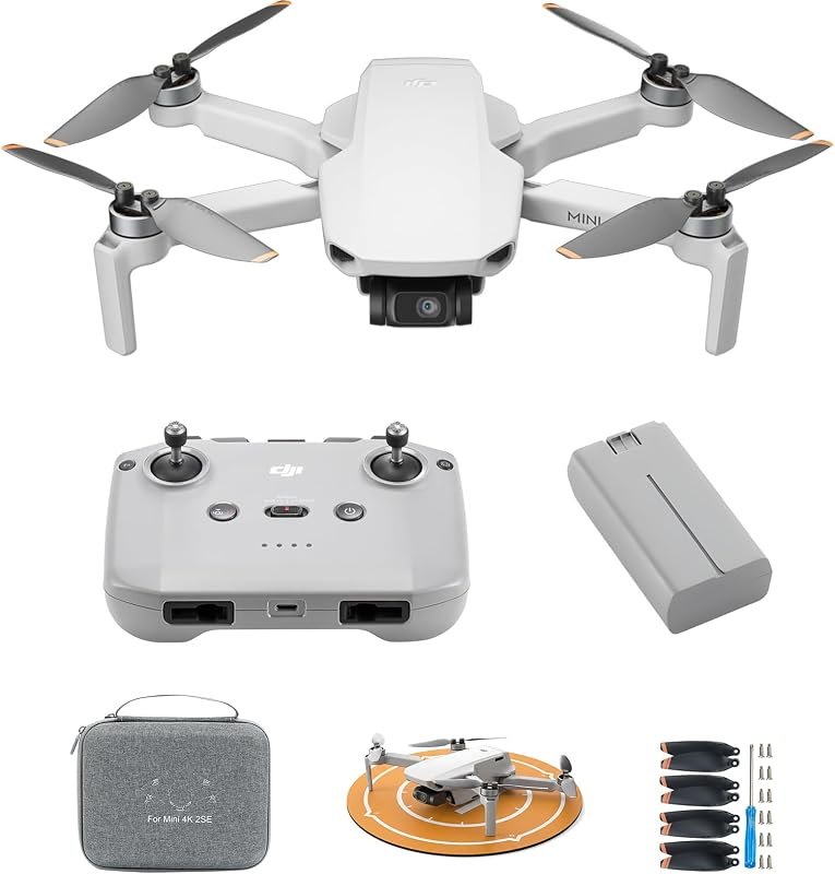 Mini 4K Storage Bundle, Drone with 4K UHD Camera for Adults, Under 249 g, 3-Axis Gimbal Stabilization, Drone Case