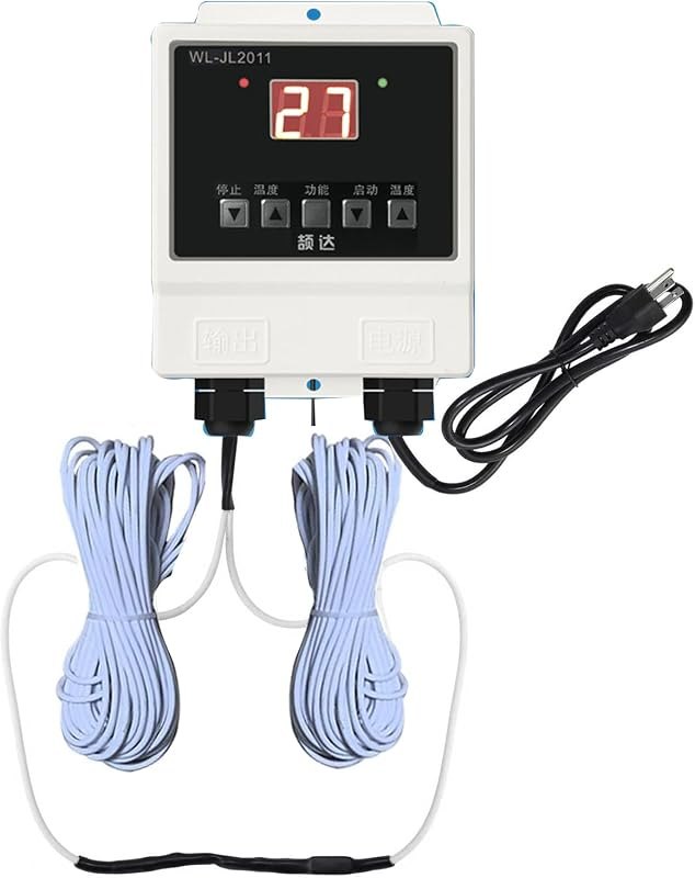 Soil Heating Cable with Thermostat Temperature Controller Electric Soil Warming Cable Plant Soil Heater Cable for