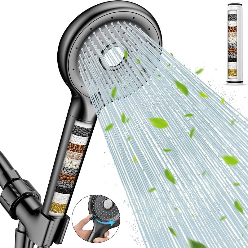 FEELSO Filtered Shower Head with Handheld, High Pressure Shower Filter Head — shower head with filter for shower head