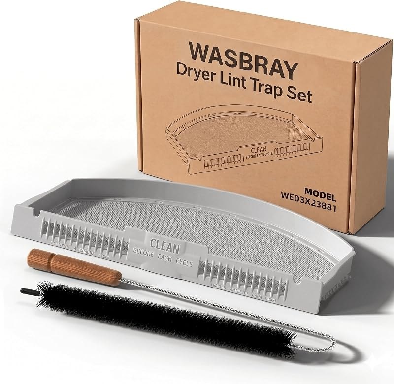 WE03X23881 Filter Replacement for GE Dryer Lint Trap Replacement with Cleaning Brush for GE Hotpoint GTD65EBSJ3WS