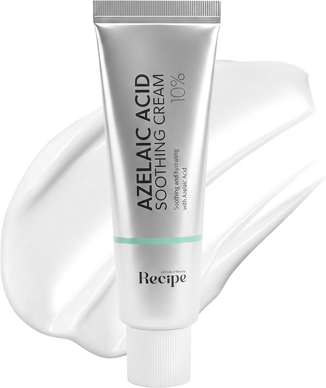 RE:CIPE Azelaic Acid 10% Soothing Cream - Hydrating & Clarifying Face Moisturizer that Unclogs Pores for Acne Prone &