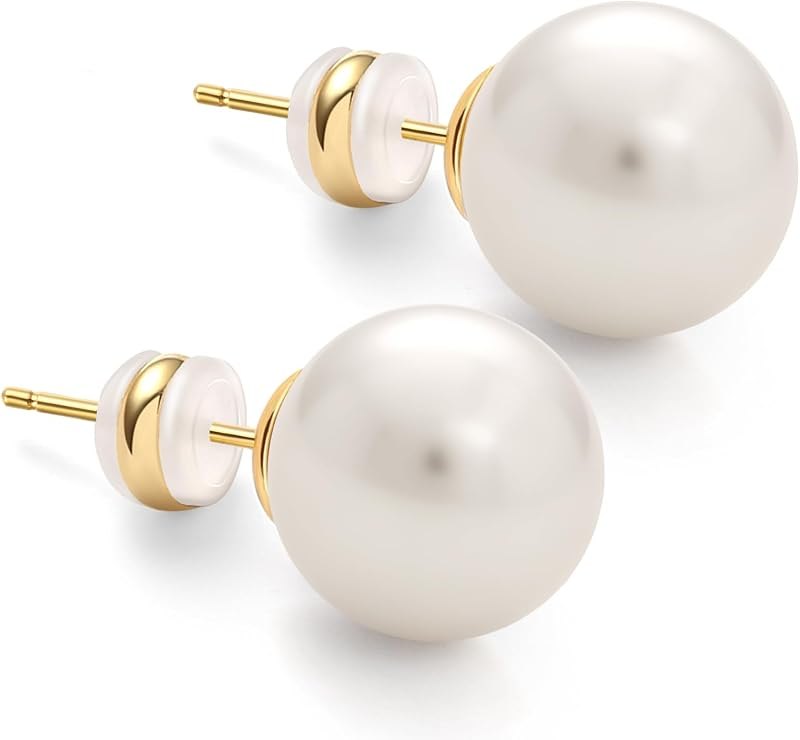 Pearl Stud Earrings for Women — flat back pearl earrings for flat back pearl earrings