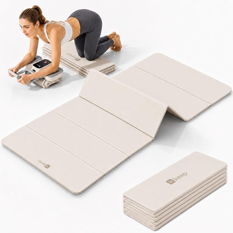KEEP Foldable Yoga Mat, 7mm Thick TPE Non-Slip Fitness Mat for Home Gym — fitness yoga mat for fitness yoga mat
