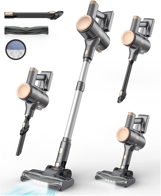 N8 Cordless Vacuum Cleaner,Lightweight Stick Vacuum with Powerful Suction,2200mAh Battery,40 Mins