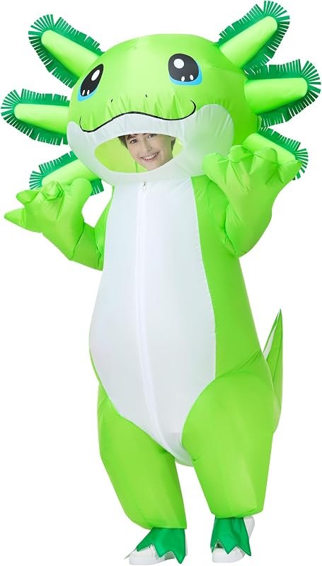 Inflatable Axolotl Costume Kids Blow Up Axolotl Costumes Boys Girls Funny Full Body Inflatable Costumes Halloween