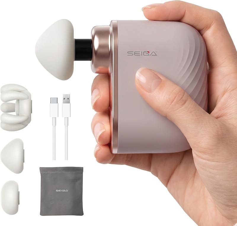 SEIGA Mini Massage Gun, Deep Tissue Percussion Massager, 0.4 lb, Portable